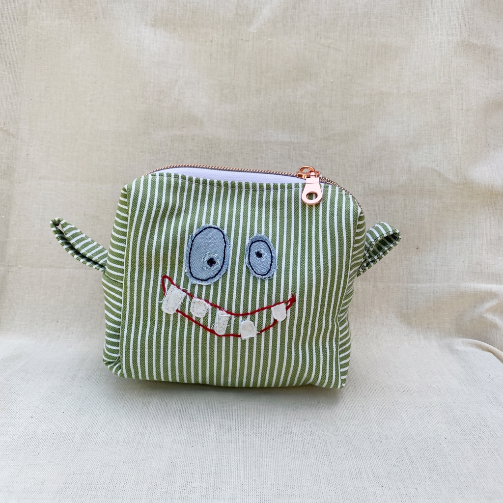 The Stripey Monster Quilted Pouch